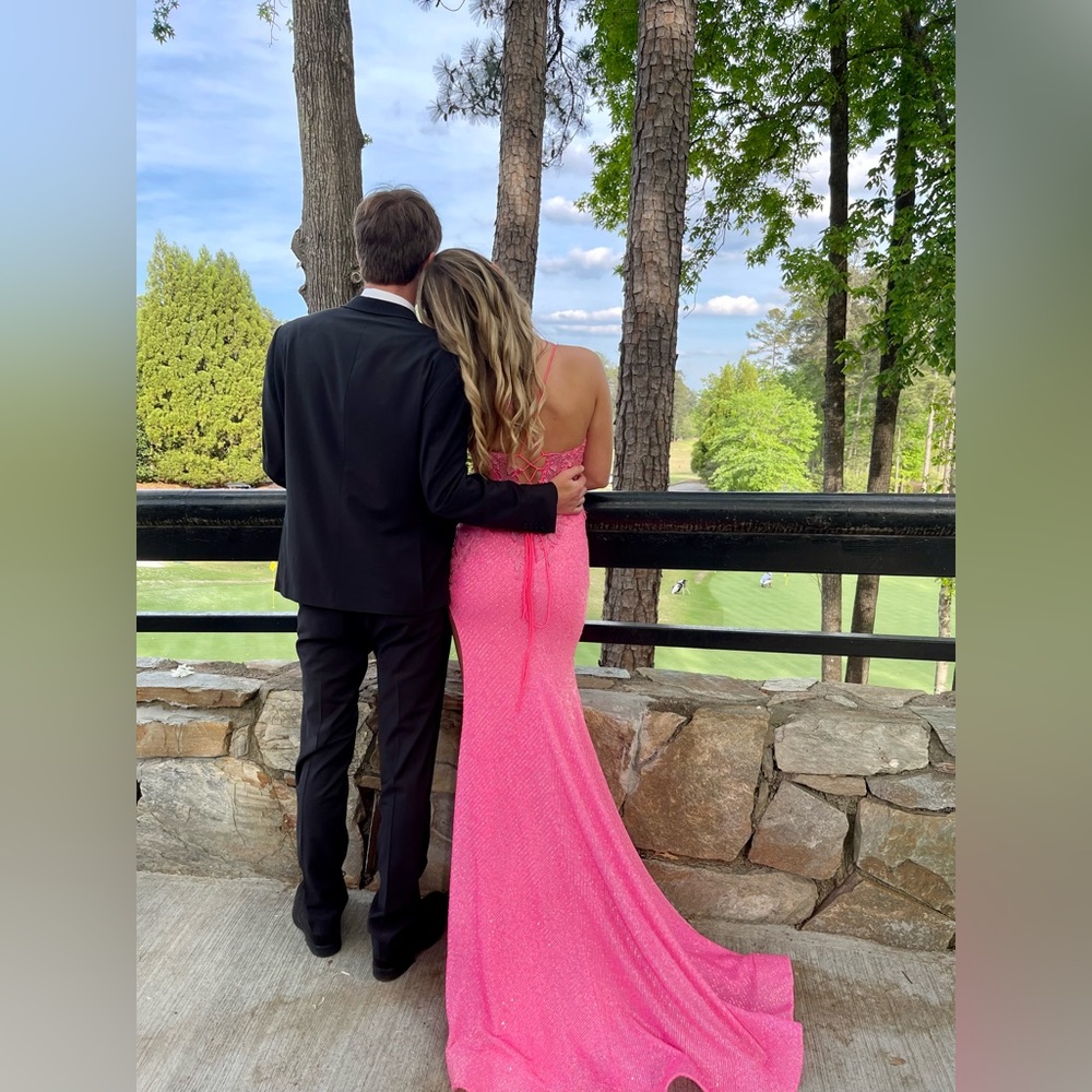 Flirt Prom & Pageant Amarra Pink Corset Prom Dress - Picture 5 of 15